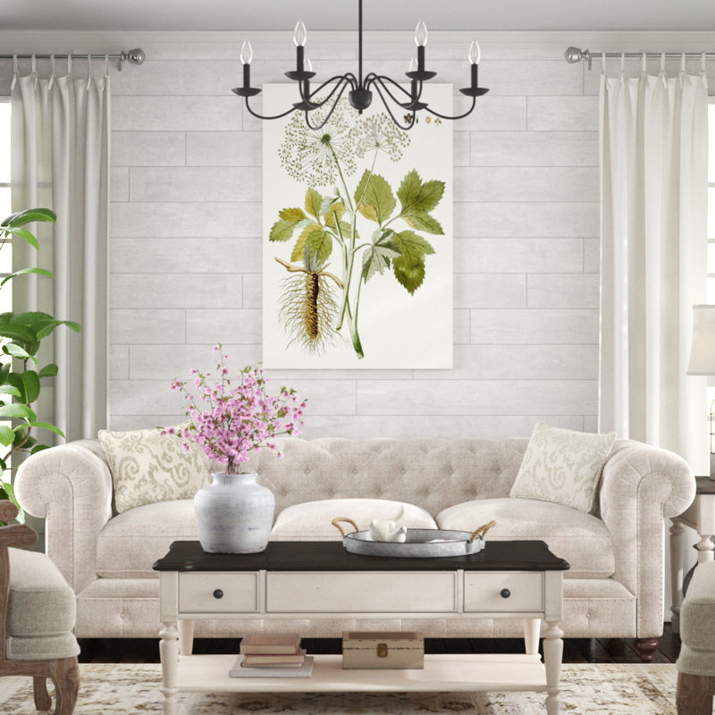 Lacy Leaves IV - Painting Print, 122cm H x 81cm W, Wrapped Canvas