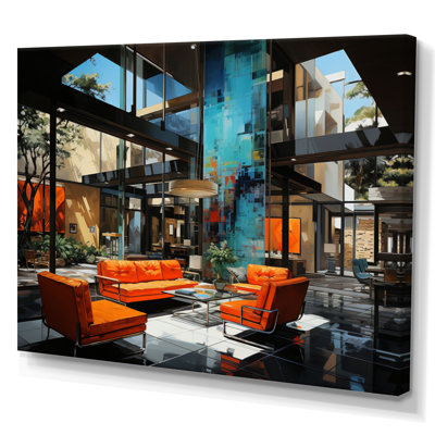 Mid Century «Bold», impression sur toile encadrée