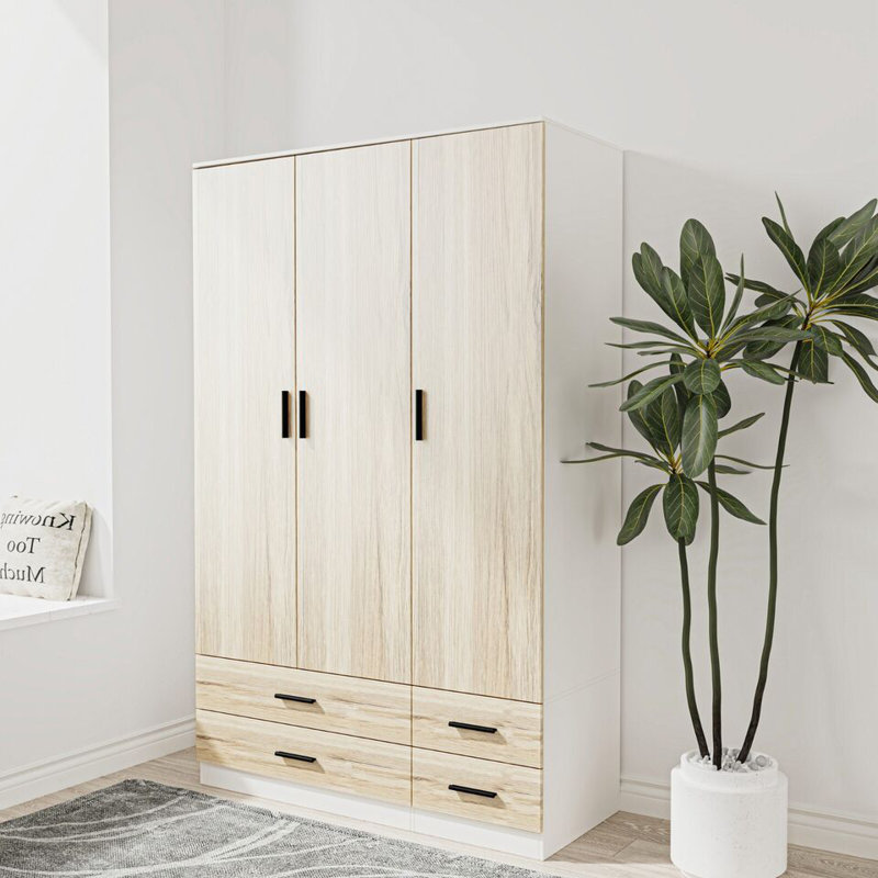 Retonia Manufactured Wood Wardrobe, White/Oak