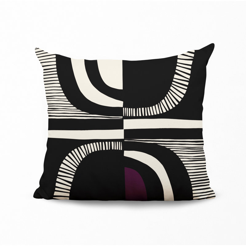 Jeté carré / extérieur en polyester Chamu, 16 po x 16 po, Purple