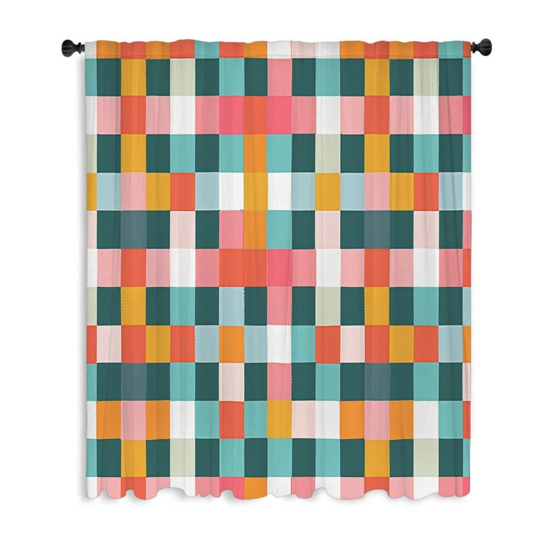 Rideau transparent en polyester Chintan, L 50 po x L 96 po