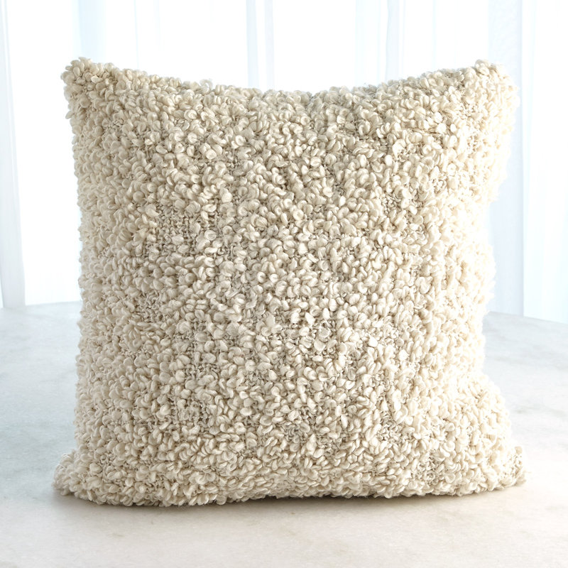 Textured Boucle Pillow, Natural