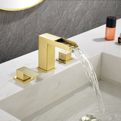Widespread 2-handle Bathroom Faucet with Drain Assembly