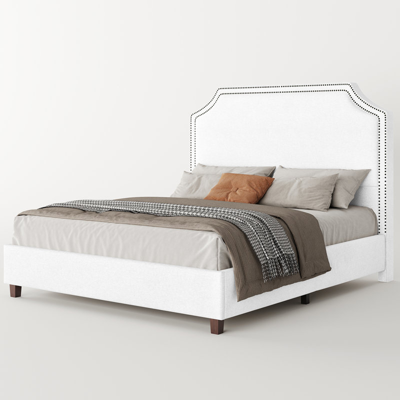 Ameere Upholstered Bed, King, White