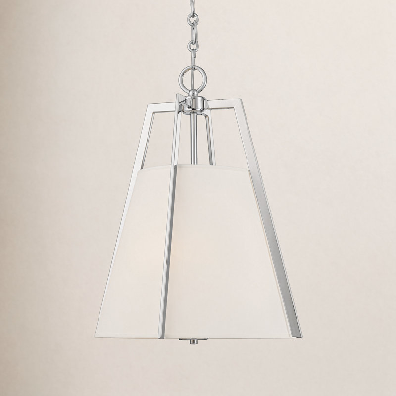 Joy 3-Light Dimmable Shaded Pendant, Chrome