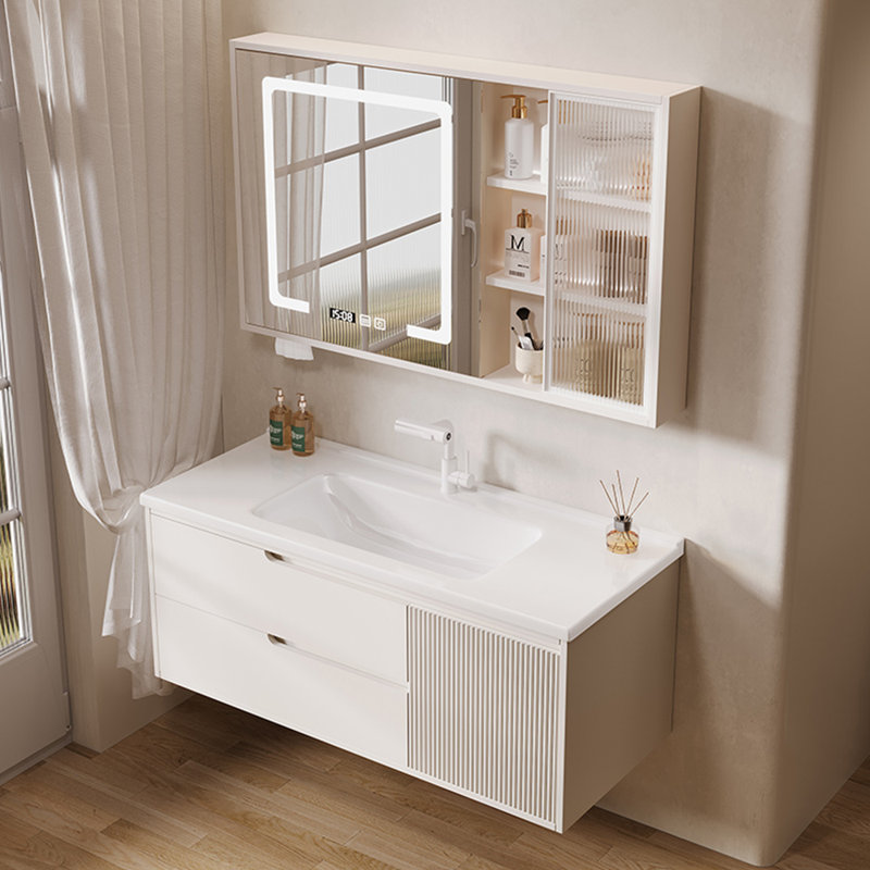 Light luxury cream style bathroom cabinet