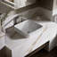 Lavabo vasque de salle de bain carré en céramique avec trop-plein Vox-11889221
