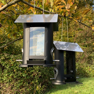 Garlan Metal Hanging Hopper Bird Feeder