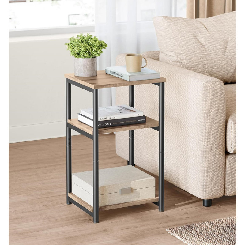 Side Table, Camel Brown, Black
