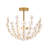 3 - Light Plum Blossom Crystal Glass Floral Semi Flush Mount