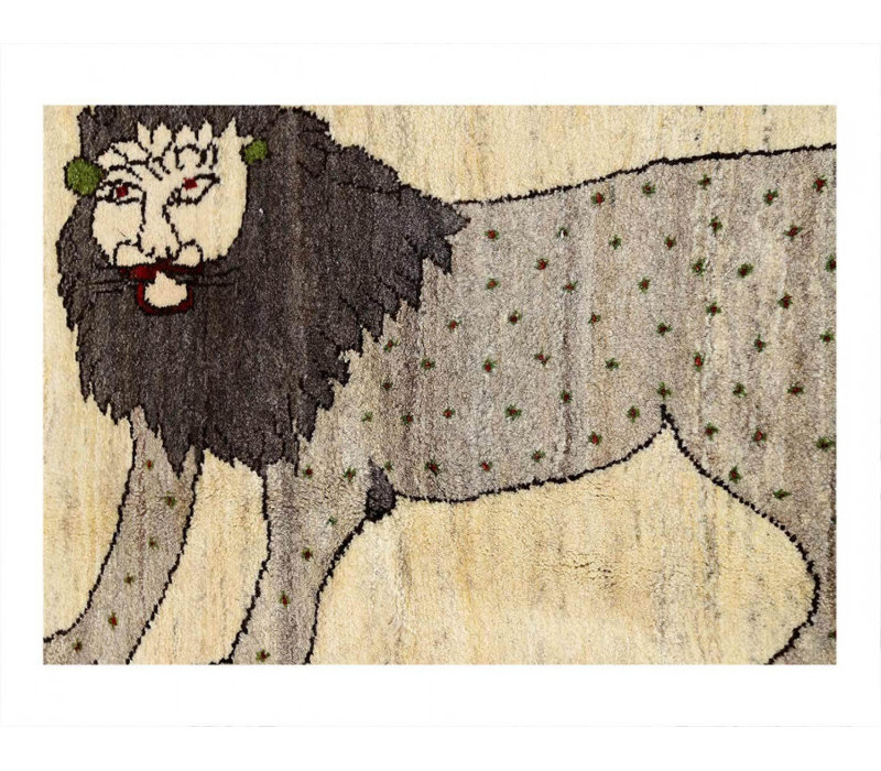 Tapis persan Shiraz finement noué à la main 2 pi 11 po x 4 pi 3 po