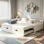 Lit de jour extensible avec couchette, lit de jour en bois-2088086620