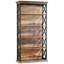 Élégante bibliothèque à 6 niveaux en métal et en bois, motif en X, structure de tableau, bibliothèque moderne de 70,11 lb, accents, espace généreux,