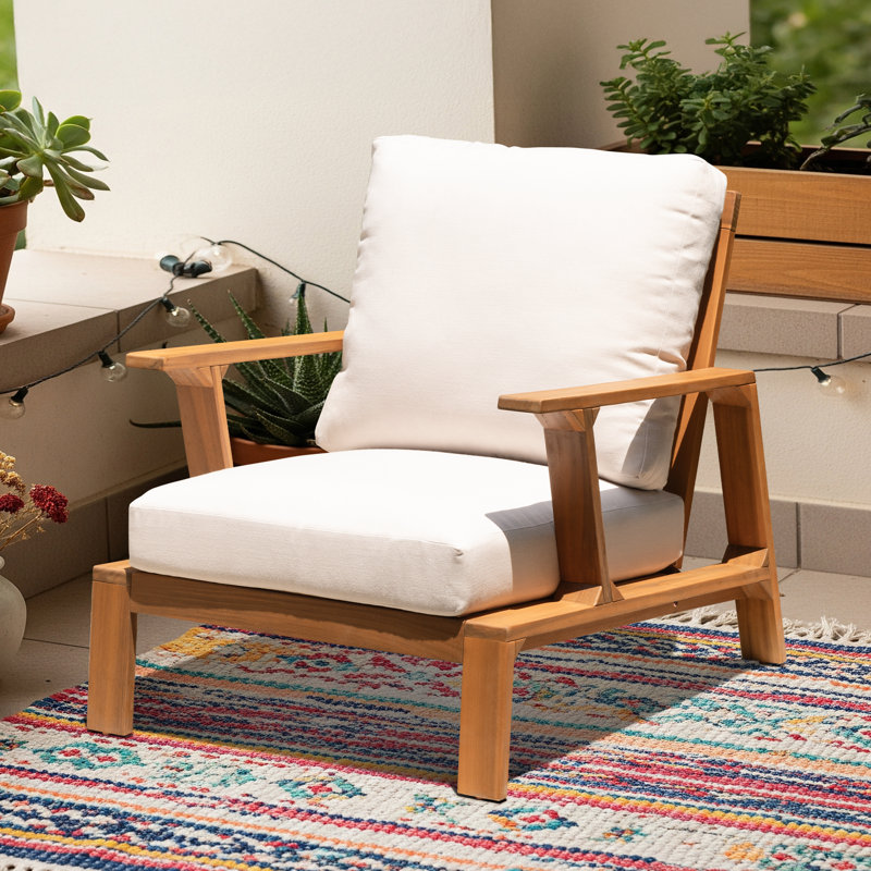Jasper Patio Lounge Chair - Beige Cushion