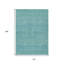 Tapis extérieur lavable rayé bleu turquoise et turquoise 10 pi x 14 pi