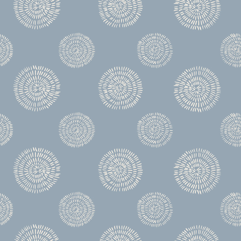 Susan Hable Geometric Wallpaper, Blue