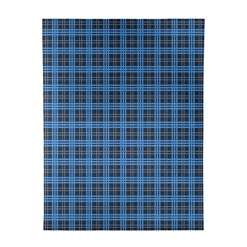 Tapis noir à carreaux, Rectangle 9 pi x 12 pi