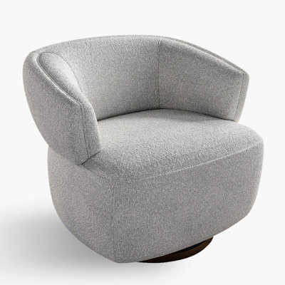 360-Degree Rotating Chair In Gray - Fully Assembled, Reinforced Springs, Wrinkle- Upholstery, Movement Swivel Rotation