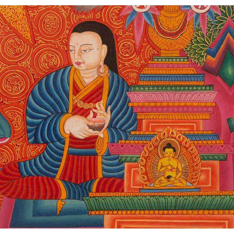 Red Newari Ganesha (Brocadeless Thangka)