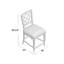 Ivory Key Upholstered Stool-47591590-47591591