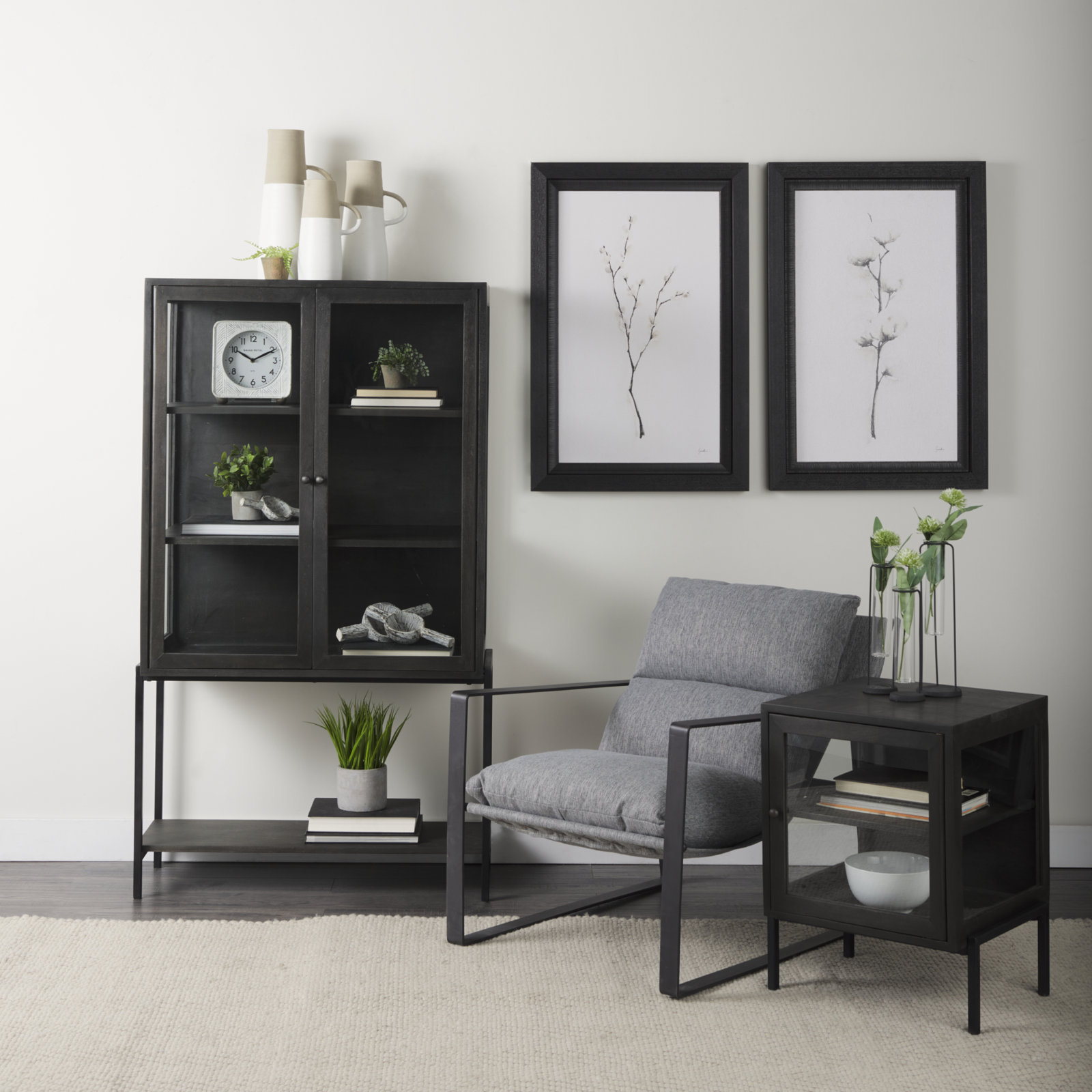 Warner Solid Wood End Table, Dark Brown