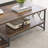 Caveney Coffee Table with Storage, Metal Frame, Industrial Cocktail Table