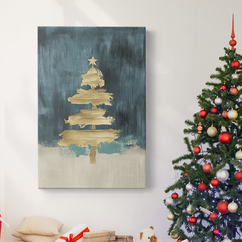 Art des Fêtes de Noël - Toile tendue avec châssis CXC III, H 18 po x l 12 po