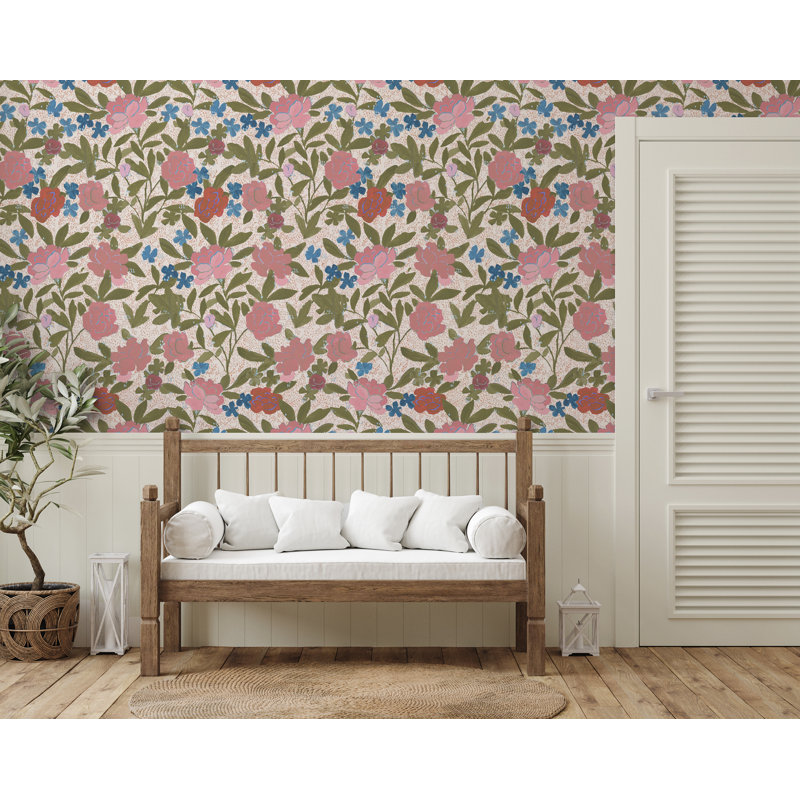 Paule Marrot Floral Wallpaper Double Roll, Oatmeal