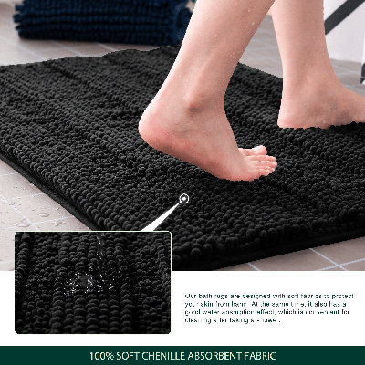 Chenault Soft Chenille Bathroom Rug