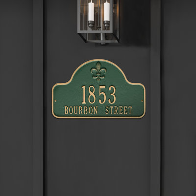 Fleur de Lis Address Plaque