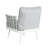 Steel Club Chair Set of 2, off White+Gray-177728877