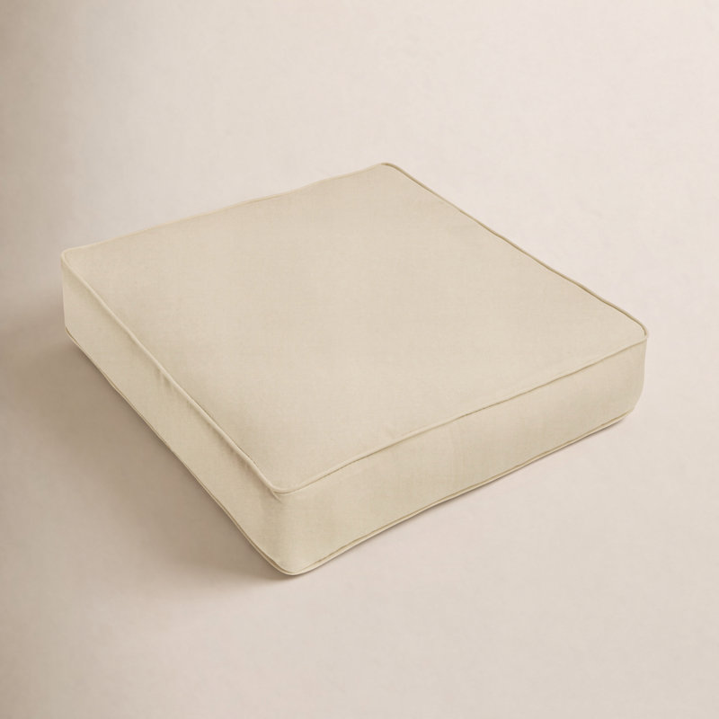 Coussin de siège d'extérieur Sunbrella, Toile Sunbrella beige antique, H 5 po x l 27 po x P 23 po