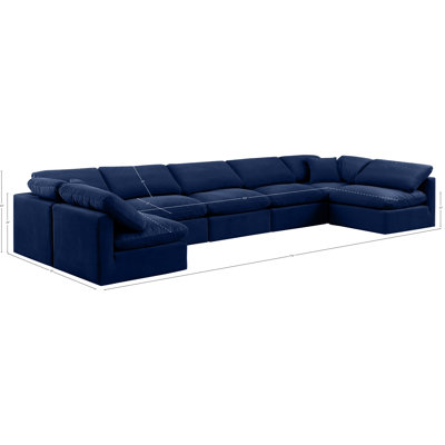 Itala Velvet U-Shaped Sectional Reversible