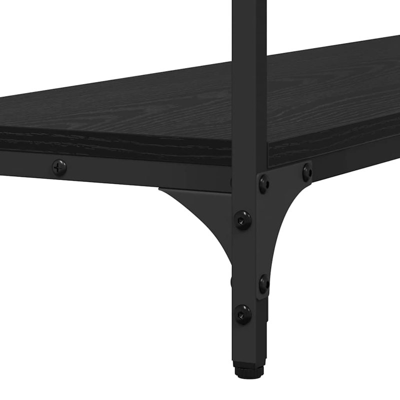 Console Table 100 X 29 X 75 Cm Engineered Wood, Black Oak