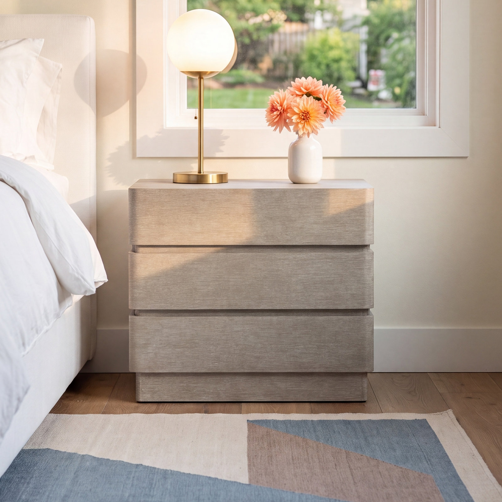 Arcadia 3 - Drawer Nightstand, 29" H x 34" W x 22" D