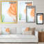 Art mural liquide sur fond vert et orange II-1482418912-1482418913