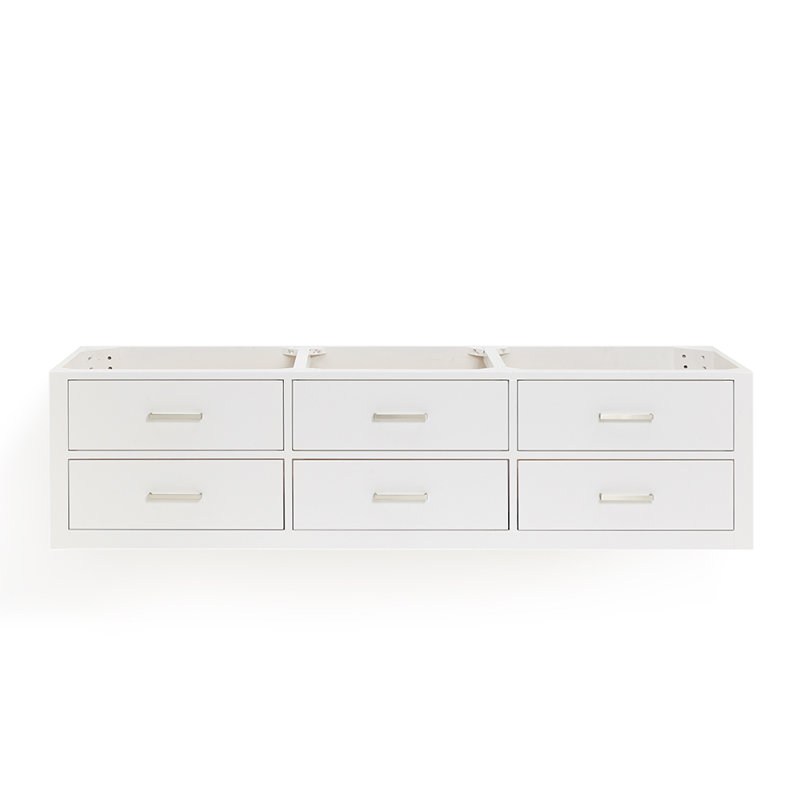 Megrez 72'' Wall Mounted Double Bathroom Vanity Base Only, White