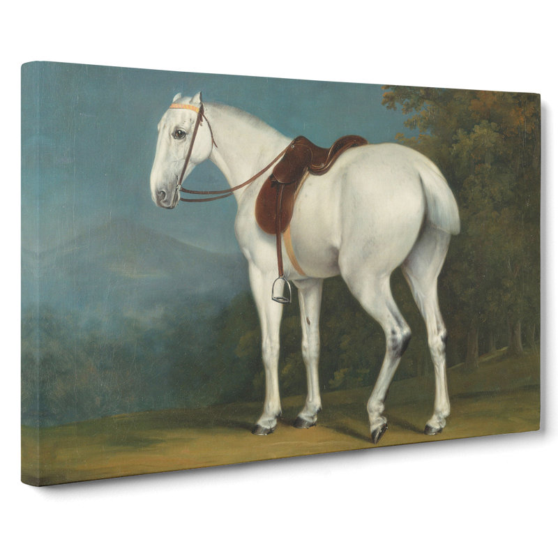 A Ladys Grey Hunter Horse by Jacques-Laurent Agasse - Wrapped Canvas, 35cm H x 50cm W x 3cm D