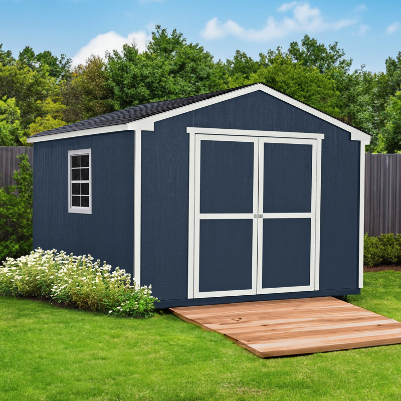 Charleston Wood Storage Shed, 10 ft. W x 12 ft. D, With Floor (Professional Installation Included), Yes, 10' W x 12' D, Yes