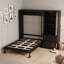 Grand lit escamotable avec armoire de rangement-132936722