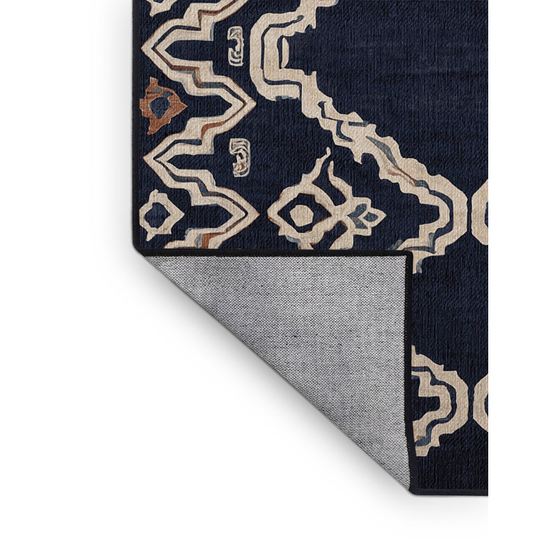 Machine Washable Gray Area Rug, Rectangle 3' x 5'