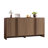 Dulane 63" Modern 4-Door Sideboard With Rounded Edges And Pine Handles, Brown-401307230