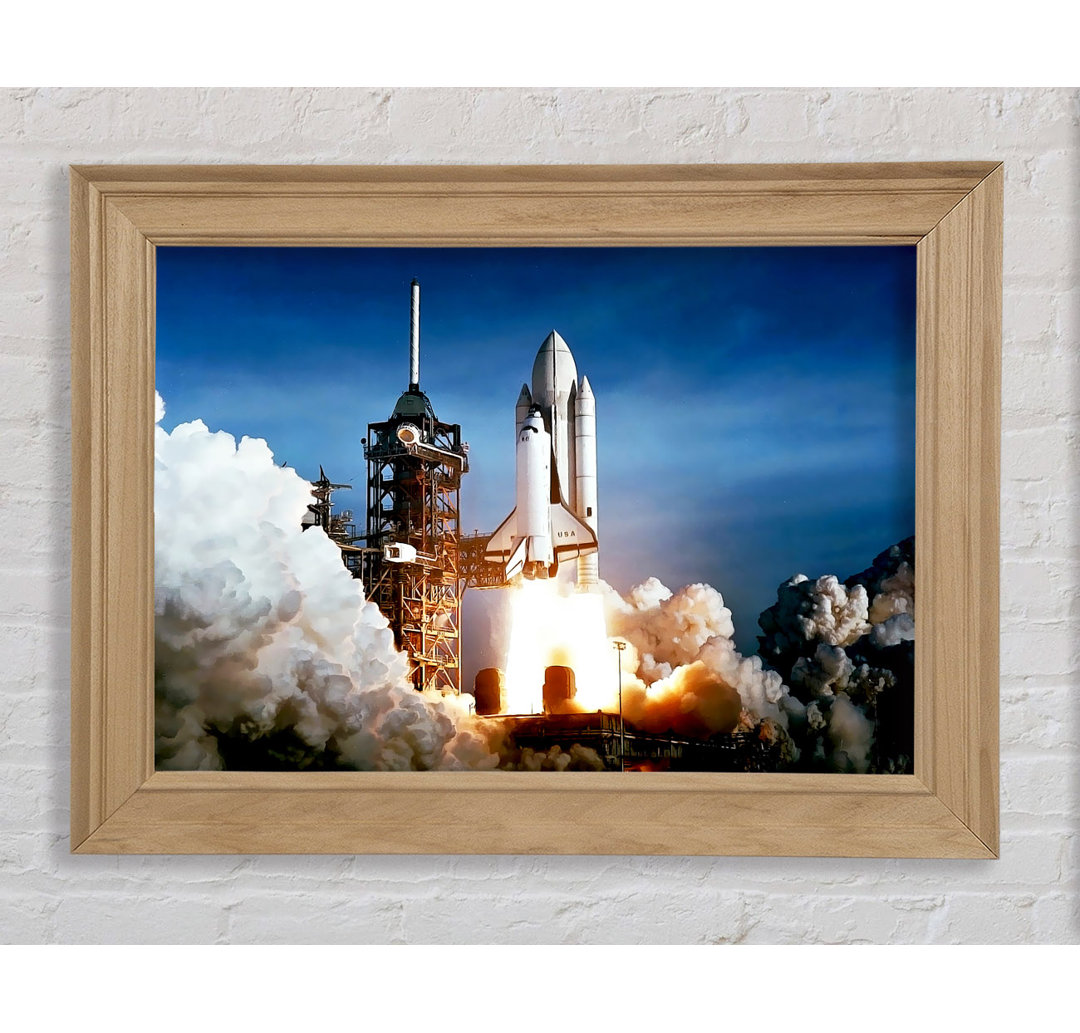 Space Shuttle Take off - Bilderrahmen Kunstdrucke