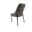 Chaise d'appoint de salle à manger en tissu gris avec 2 sièges à oreilles de style moderne, rembourrés de mousse et 2 pièces, conception minimaliste grise
