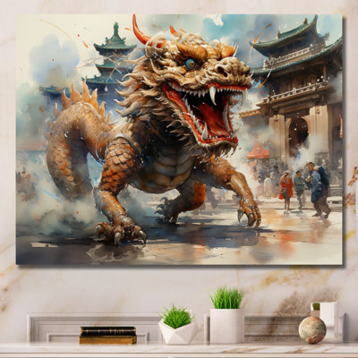 Snead China Art Golden Dragon I sur impression sur toile