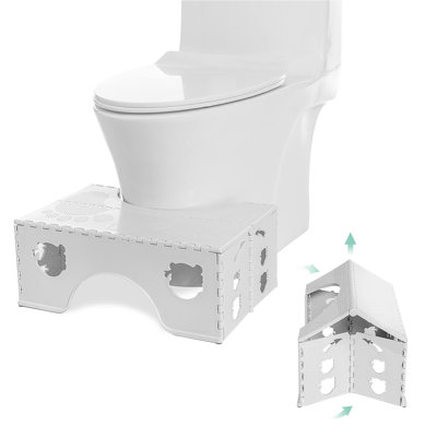Foldable Toilet Stool, 7Inches Healthy Bathroom Squatting Posture Poop Stool With Anti-Slip Feet, A Good Helper To Effective Relief Of Constipation, E -  SHIRLEY'S OFFICE FURNITURE, LLC, QWB0C4SK6RMS