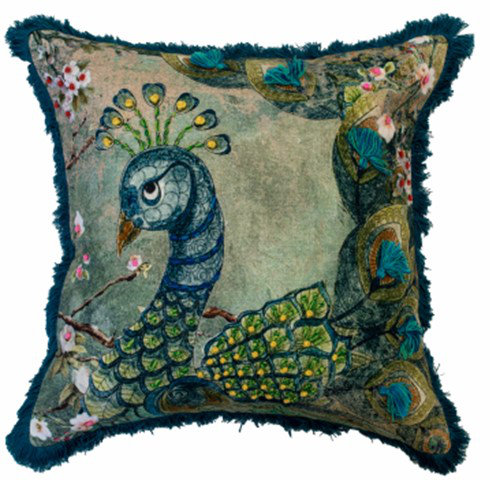 Cartlin Abstract Teal Cushion