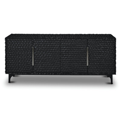 Chennai Handcrafted Solid Wood Sideboard in Black