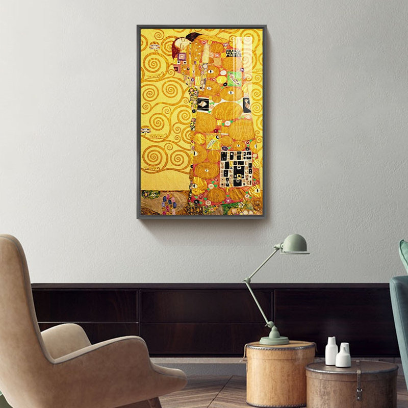 Klimt - reproduction de cadre photo, L 16 po x H 24 po, Noir