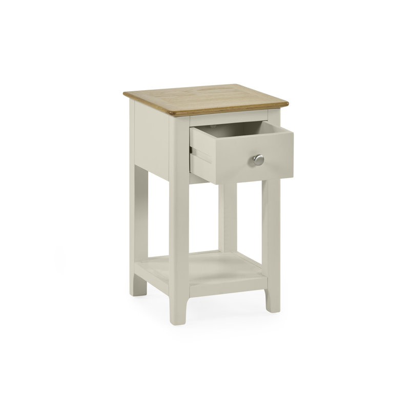 Amrico 34cm W Bedside Table, Light Grey